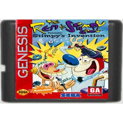 Ren The Stimpy Show 16 bit SEGA MD Game Card For Sega Mega Drive For Genesis
