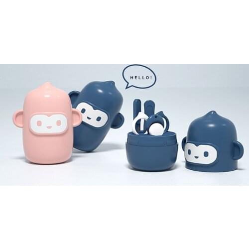 4-Piece Combo Set Baby Nail Scissors Big Mouth Monkey Shape Childrens Products