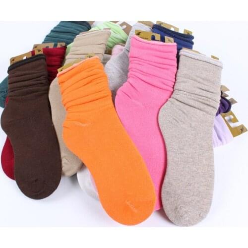 600pairs/lot women candy color cotton boot sock 21 color for choose