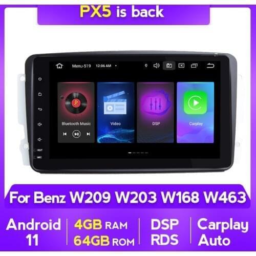 8" DSP Android 11 For Mercedes Benz CLK W209 Vito W639 Viano Vito GPS Navigation Car Multimedia Player Auto FM Radio Stereo SWC