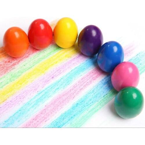 9 Colors /set Creative Crayons Non Toxic Paint Crayons Egg washable Sticks Stackable Toys