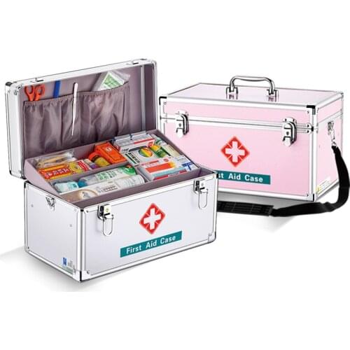 Medical Kit Empty Medicine Box Home Outdoor Portable Emergency First aid kit Storage box Key lock Multifunction Outpatient