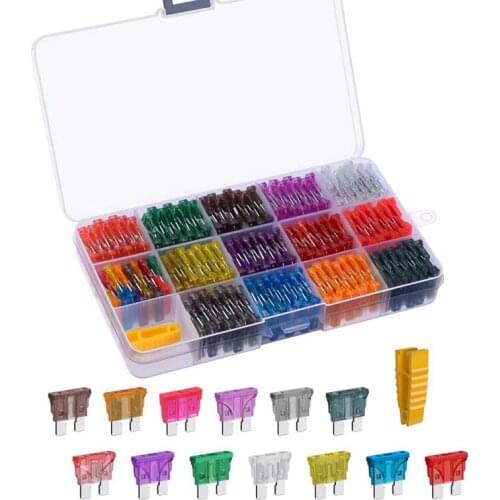 AU04 -130Pcs Standard Blade Car Fuse Assortment,1A 2A 3A 4A 5A 7.5A 10A 15A 20A 25A 30A 35A 40A Auto Medium Blade Fuses Kit - At