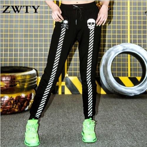 ZWTY Streetwear Black Pants Women Korean Style Elastic Waist Sweatpants Baggy Pants Summer Autumn Hip Hop Harajuku Trousers Wome