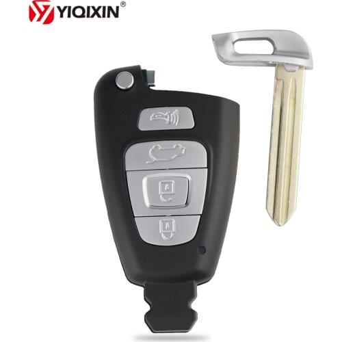 YIQIXIN 4 Button Smart Card keyless Entry Eemote Control Remote Key Shell Car Key Case For Hyundai Veracruz 2007-2012
