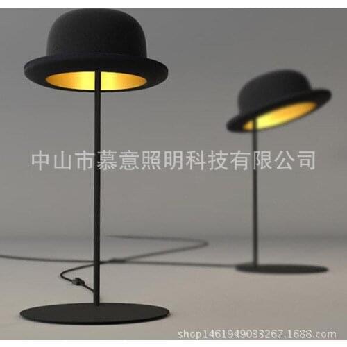 Loft personality fashion hat table lamp hat Living Room Bedroom Bedside Led Wedding Lava Lamp Decor Lights Fixtures
