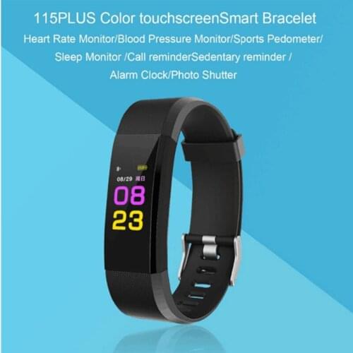 Lanyasir 115plus Colorful BT 4.0 Blood Pressure Heart Rate Fitness Sport Smart Bracelet Dropshipping