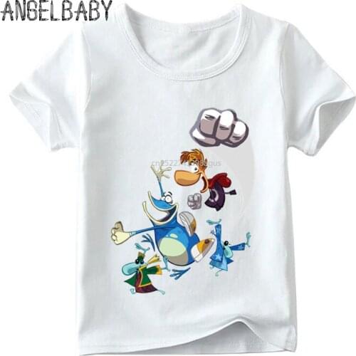 Kids Cartoon Rayman Legends Adventures Game Print T shirt Baby Girls Summer White T-shirt Boys Casual Funny Clothes,HKP5204