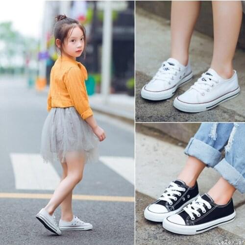 Kids Canvas Shoes Unicorn Black White Childrens Sneakers Casual Girls Princess Shoes Students Daily Footwear Chaussure Enfant