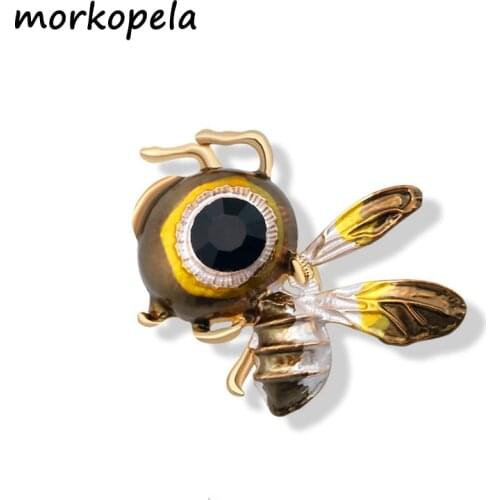 Morkopela Bee Insect Enamel Pin Rhinestone Womens Pins And Brooches Fashion Brooches Insect Bouquet For Women Men