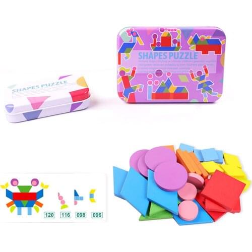 Montessori Geometric Unique Shape Jigsaw Puzzle Educational Toys for Children Infants Preschool Puzzle Assembly Toys Gifts
