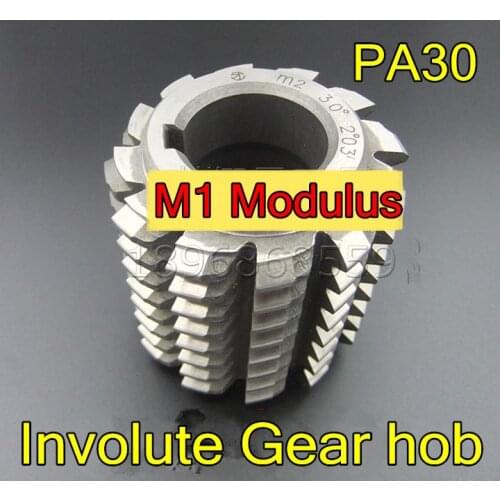 M1 Modulus PA30 degrees HSS Involute Gear hob 50x45x22mm Gear cutting tools Free shipping