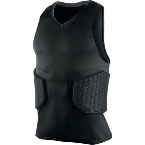 TWTOPSE Mens Boy Sport Padded Compression Shirt Rib Protector for Football Basketball Paintball Cycling MTB Bike Bicycle Jersey