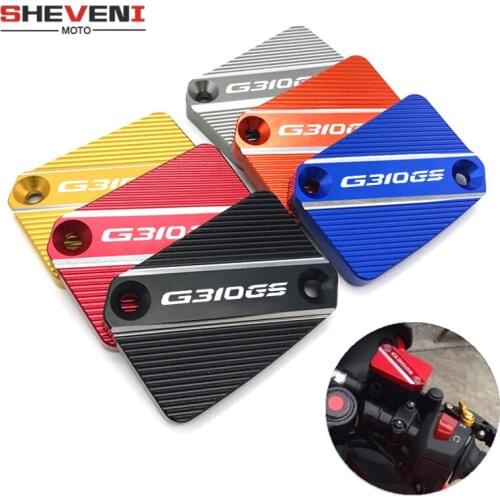 Motorcycle CNC Aluminum Brake Fluid Fuel Reservoir Tank Cap Cover Fit For BMW G310R G310GS G310 GS 2017-2020 2018 2019 2020