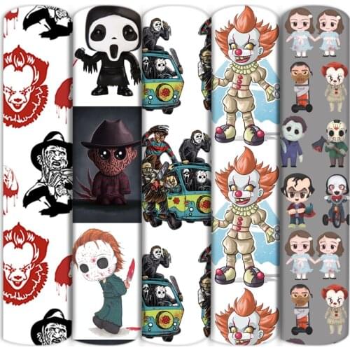 Skull Halloween Polyester Cotton Fabric Patchwork Sewing Kid Home Textile Cloth Quilting Dress Costumes,1Yc16946