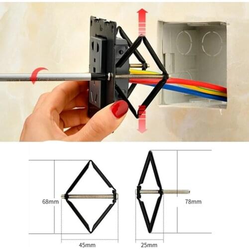 10Set 86 type dark box Cassette Repairer Wall Mount Switch Bottom box Fixed Support Rod Electrician Repair replacement parts