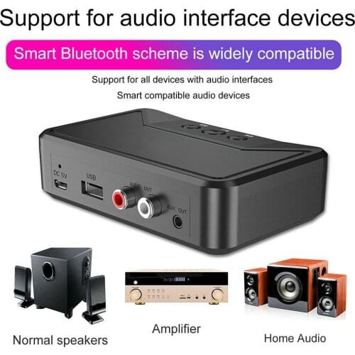 NFC Bluetooth 5.0 Receiver RCA Bluetooth 3.5mm Audio Adapter Wireless Music Receiving Device for Car Speaker
