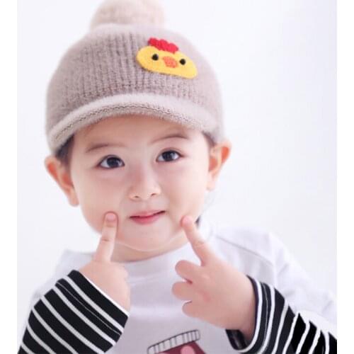Autumn and winter hats, autumn and winter pure cotton baby wool hats for men and women, knitted duck tongue, warm and thick 2021