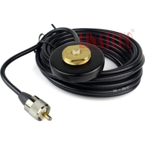 PL259 male RG58U cable car antenna mini small NMO 5CM magnetic base bracket