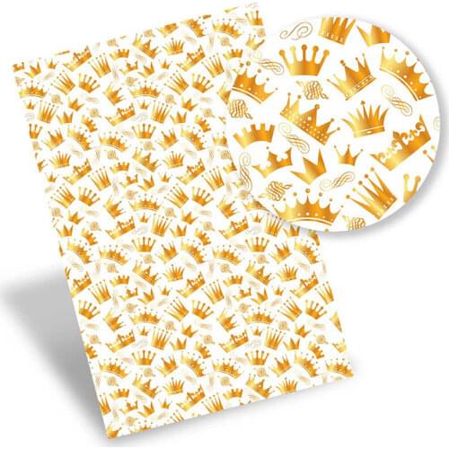 Faux Synthetic Leather Sheets Princess Jewelry Printed Cartoon Vinyl Fabric DIY Bow Earrings Handbag Craft Materials 22*30cm/pc