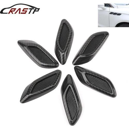 RASTP-Free Shippng 6PCS For Car Side Mudguard Air Outlet Decorative Trim Side Air Outlet Is Fit For Most Cars RS-LKT032