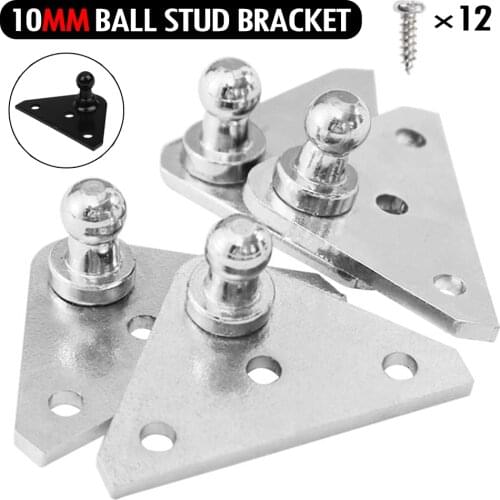 10MM Ball Stud Mounting Bracket for Universal Gas Spring Struts Lift Support Shock Prop Steel Socket 2 pack 4 pack