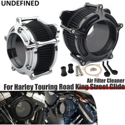 For Harley Touring Road Glide Road King 08-16 Dyna FXDLS 2017 Softail Tri Air Filter Motorcycle CNC Aluminum Air cleaner System