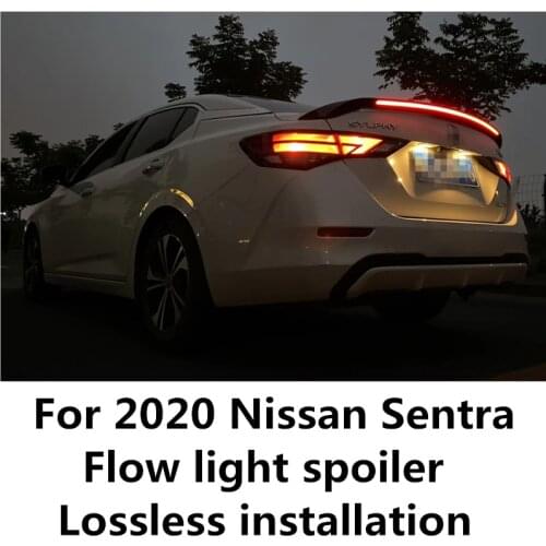 For Nissan Sentra spoiler 2020 14th generation Sentra flow light High Quality Spoiler ABS Material Car Rear Wing Rear Spoiler