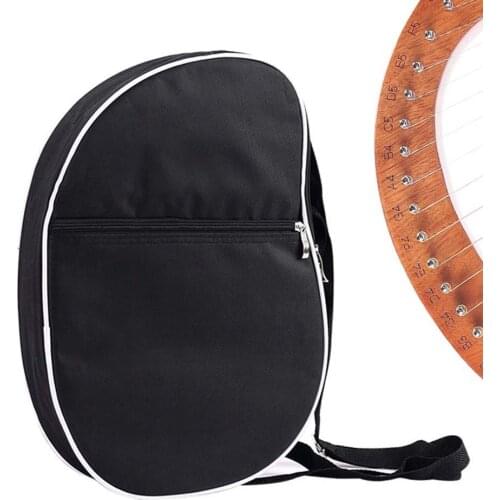 Lyre Harp Storage Bag String Lyre Harp Storage Bag Waterproof Dustproof Canvas Handbags Musical Instrument Carry Bag