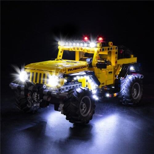 Light Kit for Technical Jeep Wrangler Lighting Set For 42122 Car Building Blocks Toys for Child (NOT Included The Lego Model)