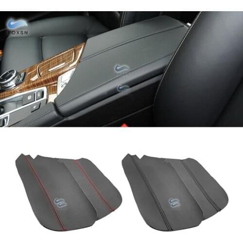 Only LHD For BMW 5 Series F10 2011 2012 2013 2014 2015 2016 2017 Microfiber Leather Center Control Armrest Box Protective Cover