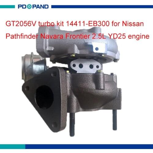 Motor turbo kit GT2056V turbocharger compressor 14411-EB300 for Nissan Pathfinder Navara Frontier 2.5L YD25 DDTi diesel engine