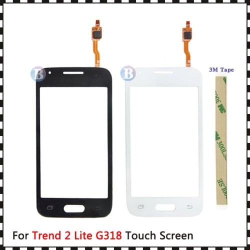 High Quality 4.0" For Samsung Galaxy DUOS Trend 2 Lite G318 Touch Screen Digitizer Sensor Outer Glass Lens Panel Black White