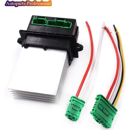 YAOPEI Air Conditioning Blower Resistor+Connector/Wire For Citroen Renault Megane Scenic Clio PEUGEOT 207 607 6441L2 7701048390