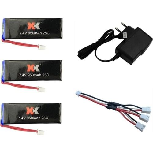 Original 7.4V 950mAh Lipo Battery charger For WLtoys XK X251 RC Quadcopter Spare Parts for 7.4v Airplane Spare Parts
