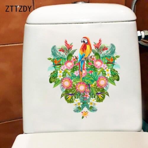 ZTTZDY 21.5×23.9CM Creative Splicing Flower Clusters Wall Stickers Decals Fashion Toilet WC Decoration T2-1246