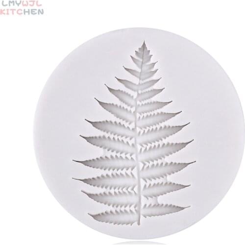 1Pcs Fern Leaf Silicone Mold DIY Fondant Cake Mold Chocolate Candy Making Mold Cake Decoration Tools Leaf Resin Mold