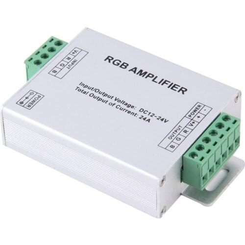 1pcs Top Sale LED RGB Amplifier 24A LED Controller DC12-24V for 5050 3528 RGB LED Strip Ligh