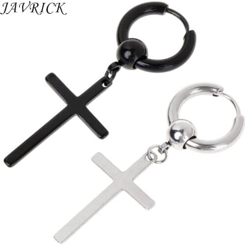 1pc Chic Earrings Korea Kpop Jewelry Cross Pendant Dangle Charm Gifts Party Fashion V DNA Women Men Accessories