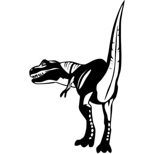 11.2*17.8CM T-Rex Car Sticker Dinosaur Art Vinyl Car Body Decals Fashion Decorative Stickers Black/Silver C9-2262