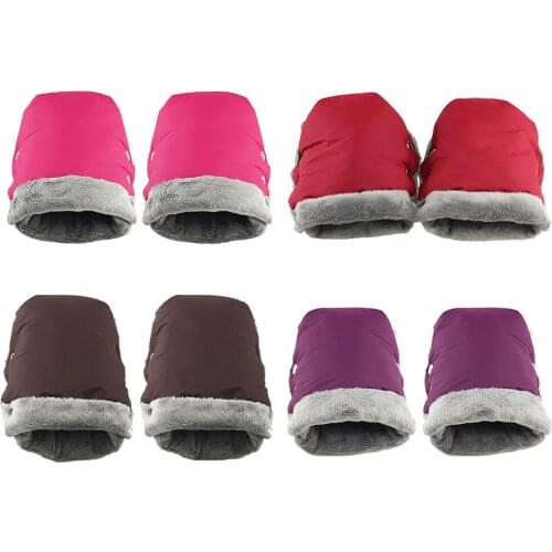 2Pcs Warm Baby Stroller Glove Outdoor AntiFreeze Pushchair Pram Gloves Warm Clutch Cart Baby Care Accessories