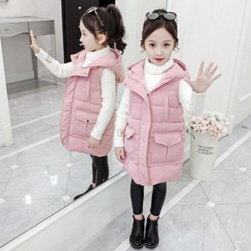 2020 Winter Girls Casual Vest Jacket Children Outerwear Coats for Boys Vest Baby Down Cotton Vest Sleeveless Kids Warm Jacket