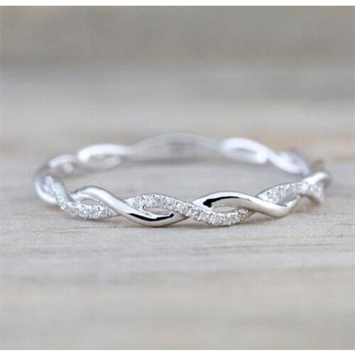 2021 fashion rose gold silver color eternity band ring for girl lovers love Valentines Day gift jewelry новый год подарки R5055