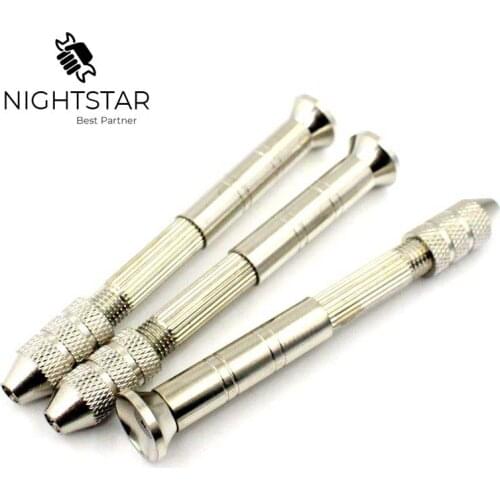 3Pcs Mini Micro Aluminum Hand Drill With Keyless Chuck Woodworking Drilling Rotary Tools