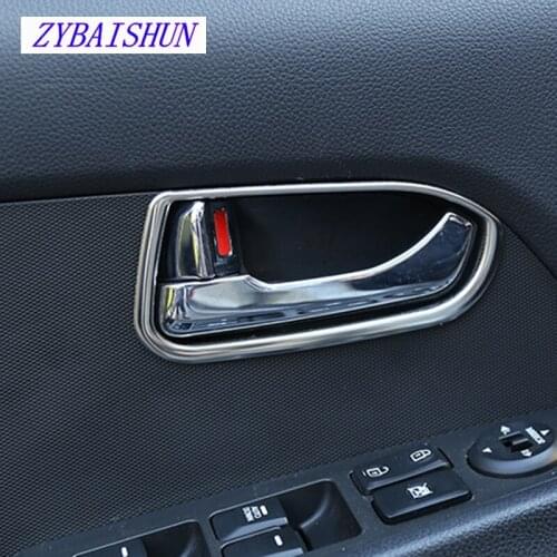 4 Piece Vehicle Interior ABS Door Handle Trim Frame Decoration Chrome Fit FOR Kia 2011-2014 Sportage R Styling Covers for Cars