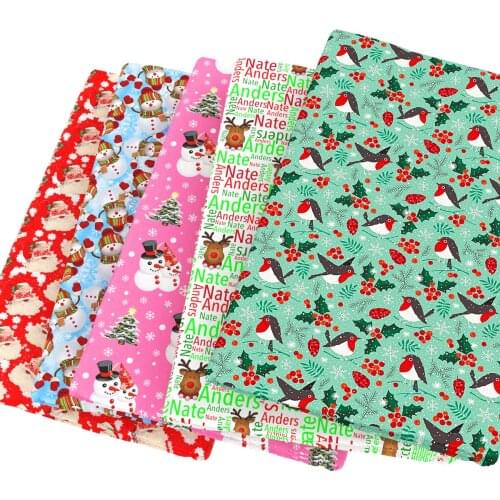 50*145CM/20*33cm Patchwork Christmas Printed Polyester Cotton Fabric For Tissue Kids Needlework DIY,c13663