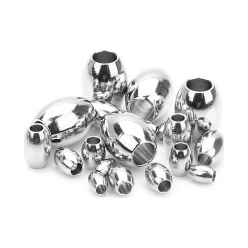 50pcs/lot wave big hole Metal stainless steel Spacer Beads Hole Beads Flat Beads Buddha Beads For DIY bracelet Jewelry Making