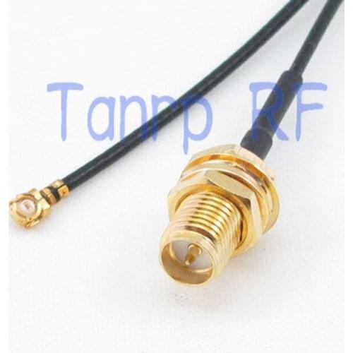 6in 6'' IPX IPEX I-PEX U.FL 1.37mm to RP SMA female (male pin) RF pigtail jumper cable for PCI WIFI Card wireless router 15CM