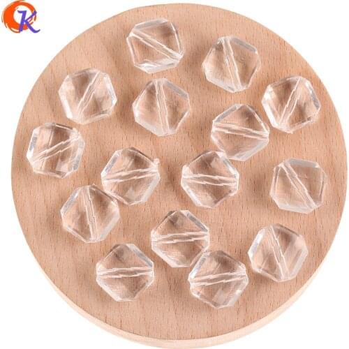 Cordial Design 16x17mm 390Pcs Acrylic Beads/Earring Findings/Hand Made/Polygon Shape/Jewelry Accessories/Clear Bead/DIY Making
