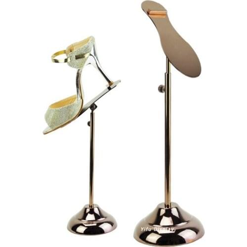 Free Shipping Metal Rose Gold Shoe Display Stand Shoe Riser Stand Shoe Stand